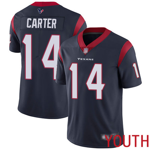 Houston Texans Limited Navy Blue Youth DeAndre Carter Home Jersey NFL Football 14 Vapor Untouchable